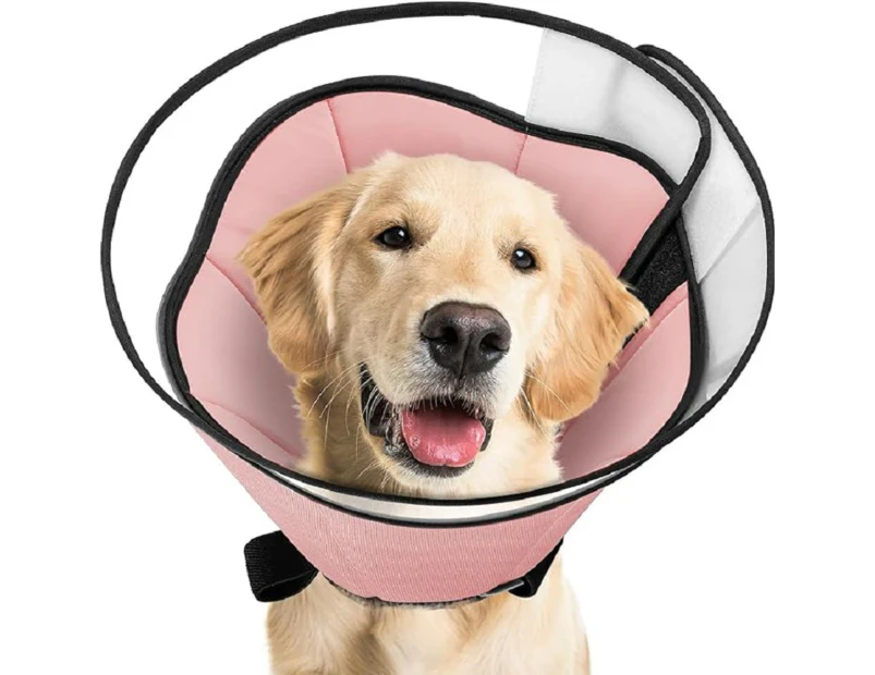 Dog Cone for Dogs After Surgery, Soft Dog Cones for Large Medium Small Dogs, Adjustable Collar for Pets to Stop Licking, Lightweight E Collars Elizabe