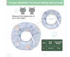 Adjustable Cat Recovery Cones, Soft Cone for Cats, Cute Cat Donut Collar, Wound Healing Protective Cone After Surgery