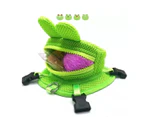 Dog Backpack Pet Harness, Cute Frog Shape Self Carrier Backpack, Adjustable Puppy Mesh Bag Vest with D-Ring