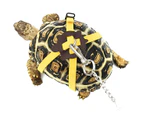 Adjustable Turtle Leash, Small Pets Leash and Harness, Pet Tortoise Leash Rope for Outdoor Walking Training(Yellow)