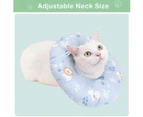 Adjustable Cat Recovery Cones, Soft Cone for Cats, Cute Cat Donut Collar, Wound Healing Protective Cone After Surgery