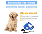 Dog Retractable Leashes with Flashlight and Waste Bag Dispenser 3 in 1 Automatic 15ft Dog Walking Leash