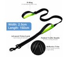 Heavy Duty Dog Leash with 2 Comfortable Padded Handles, Reflective Walking Lead for Large, Medium & Small Breed Dogs