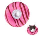 Cat Recovery Collar, Adjustable Cat Cone Collar Soft, Cute Peach E Collar for Cats After Surgery