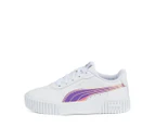 Puma Girls' Carina 2.0 Holographic Sneakers - White/Silver