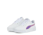 Puma Girls' Carina 2.0 Holographic Sneakers - White/Silver