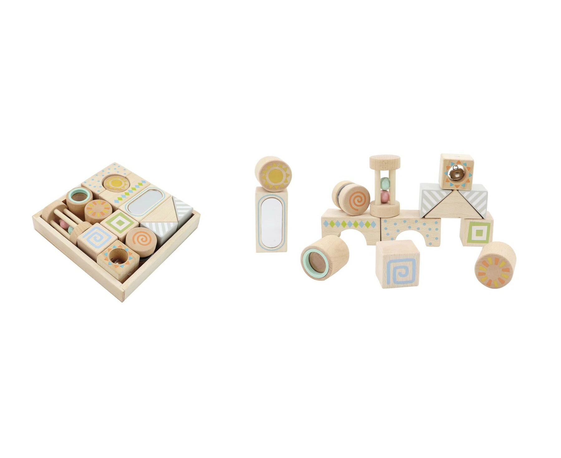 Kaper Kidz CALM & BREEZY Multifunction Blocks - Educational Wooden Building Blocks