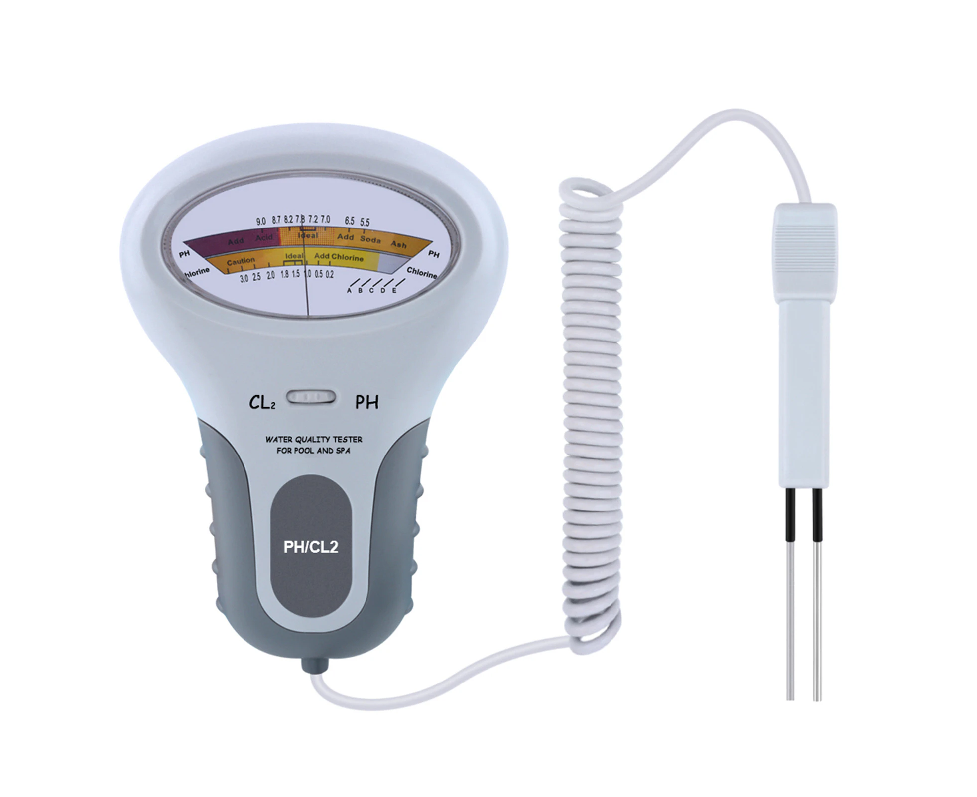 PC102 Portable Water Quality Tester Digital 2 in 1 PH & Chlorine Level CL2 Meter Detector for Swimming Pool Spa