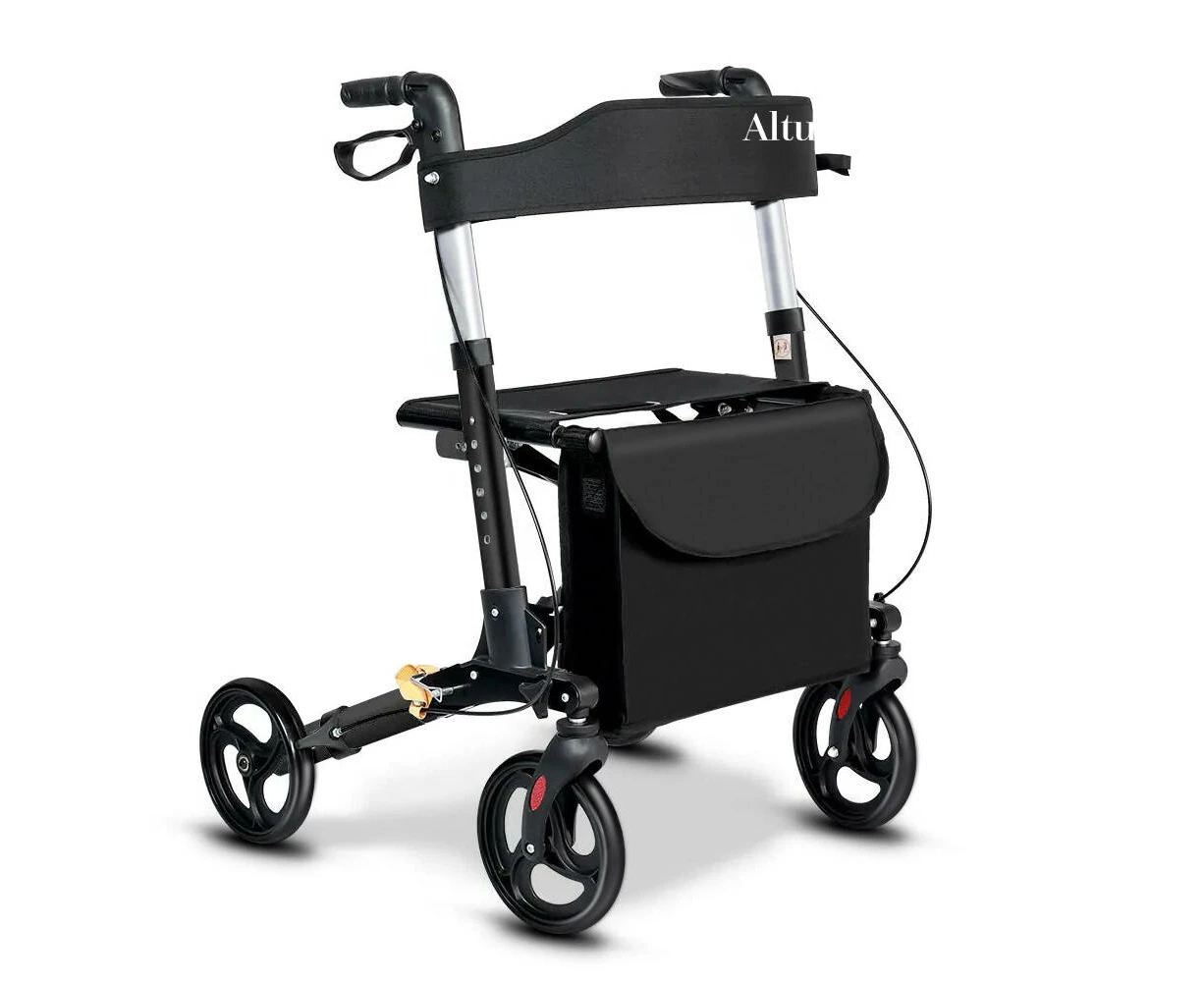 Altus Euro Walker Mobility Rollator Seat Rollator with Bag Aluminium Frame