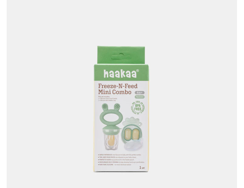 Haakaa 2-Piece Freeze-N-Feed Mini Combo Set - Pea Green