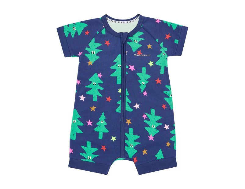 Bonds Baby/Toddler Short Sleeve Zip Romper - Twinkle Tree/Galaxy Blue