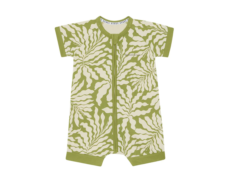 Bonds Baby/Toddler Short Sleeve Zip Romper - Sunshine Tropics/Khaki