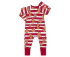 Bonds Baby/Toddler Zip Wondersuit - Gingerbread Parade/Red