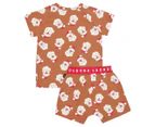 Bonds Toddler/Kids'/Youth Tee & Shorts Sleep Set - Mr. Claus/Brown