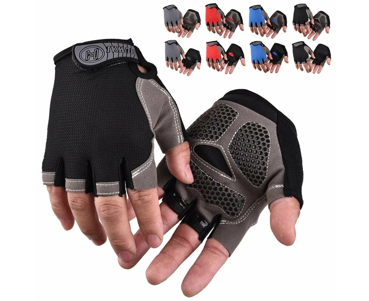 Shock-Absorbing Anti-Slip Breathable Half-Finger Cycling Gloves For Men Women