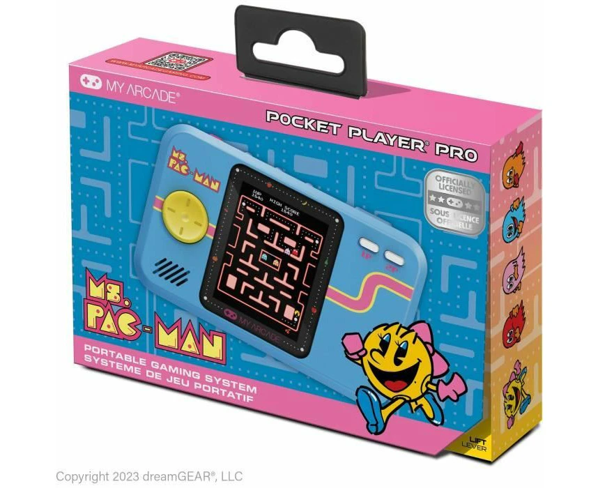 Console de jeu rétrogaming - Atari - Pocket Player PRO Ms. Pac-Man - Ecran 7cm Haute Résolution - Gift Toy for Kids