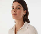 Calvin Klein Elongated Drops Hoop Earrings - Gold