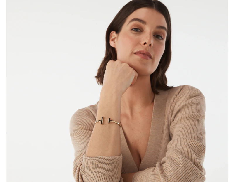 Calvin Klein Minimal Linear Hinge Bangle - Carnation Gold