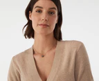 Tommy Hilfiger Branded Stone Pendant Necklace - Rose Gold