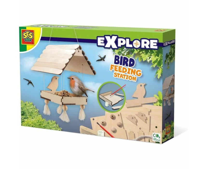 SES Creative 25114 Bird Feeding Station Build Your Own DIY Kit - Gift Toy for Kids