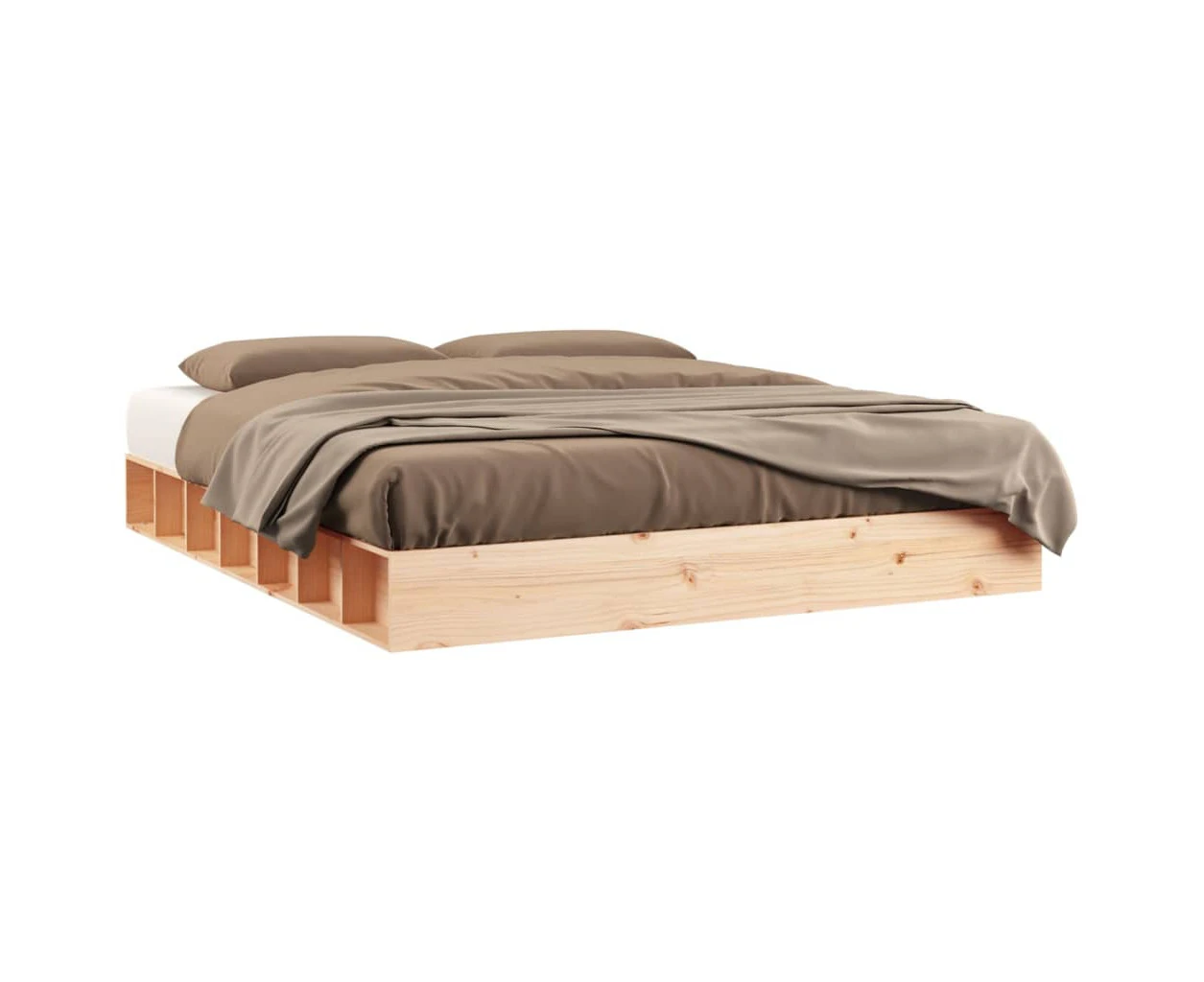 vidaXL Bed Frame without Mattress 183x203 cm King Solid Wood