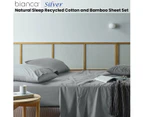 Bianca Natural Sleep Recycled Cotton/Bamboo Sheet/Pillowcase Silver