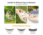 Double Hammock Chair Stand Metal Frame Outdoor Hanging Swing Chair Bed 2 Person Camping Garden Patio Beach, w/2 Chains & 2 S-hooks