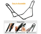 Double Hammock Chair Stand Metal Frame Outdoor Hanging Swing Chair Bed 2 Person Camping Garden Patio Beach, w/2 Chains & 2 S-hooks