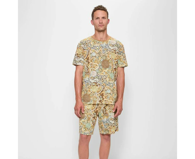 Family Matching Mens Warlukurlangu Art Cotton Pyjama Set