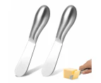 2 Pcs Cheese Spreader Knives Butter Knife Little Stainless Steel Spreader Knife Set