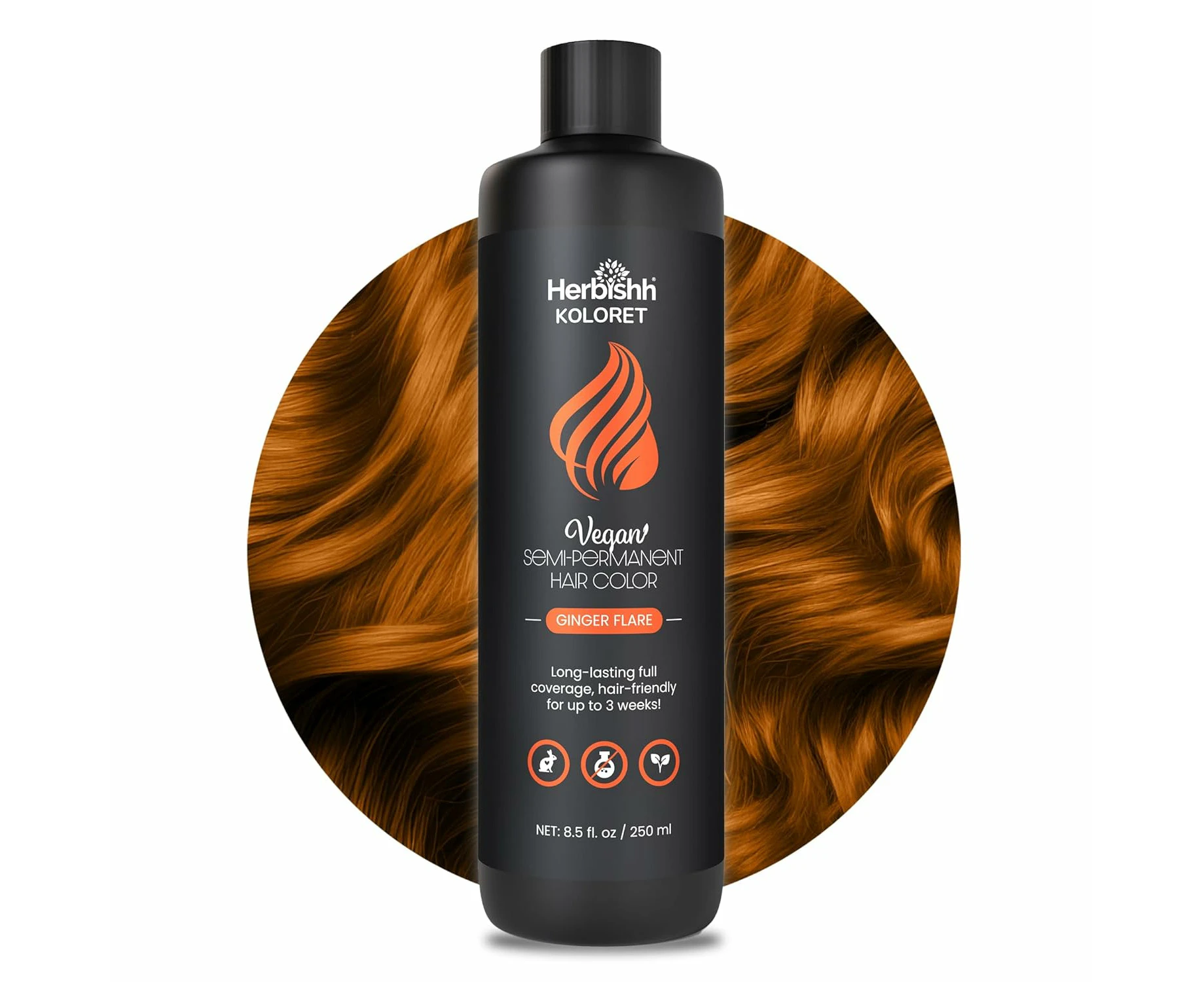 Herbishh Koloret Semi Permanent Vegan Color Hair Dye - Ginger Flare