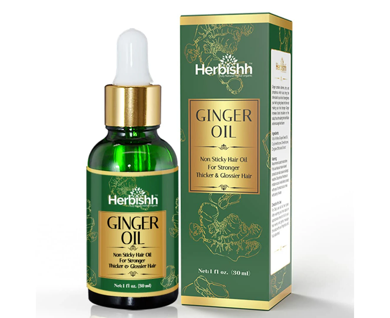 Herbishh Hair Care Regrowth Serum Ginger Oil - 30ml