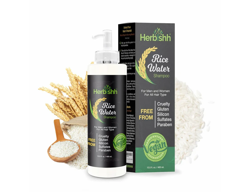 Herbishh Vegan Rice Water Shampoo - 400ml