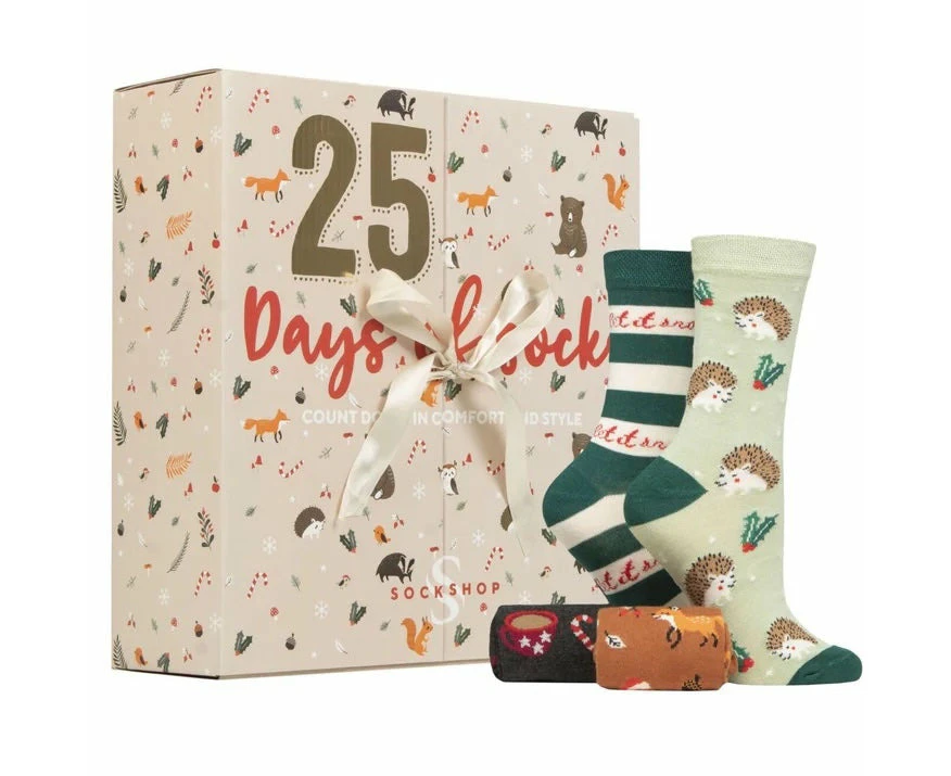 SOCKSHOP 25 Day Christmas Bamboo Sock Advent Calendar 2023 - Women's