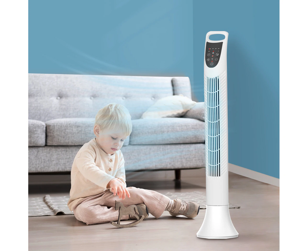 Spector Electric Tower Fan Air Cooler Oscillating Timer 3 Speeds Remote Control