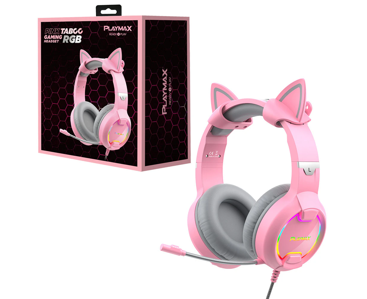 Playmax Pink Taboo Cat Headphones