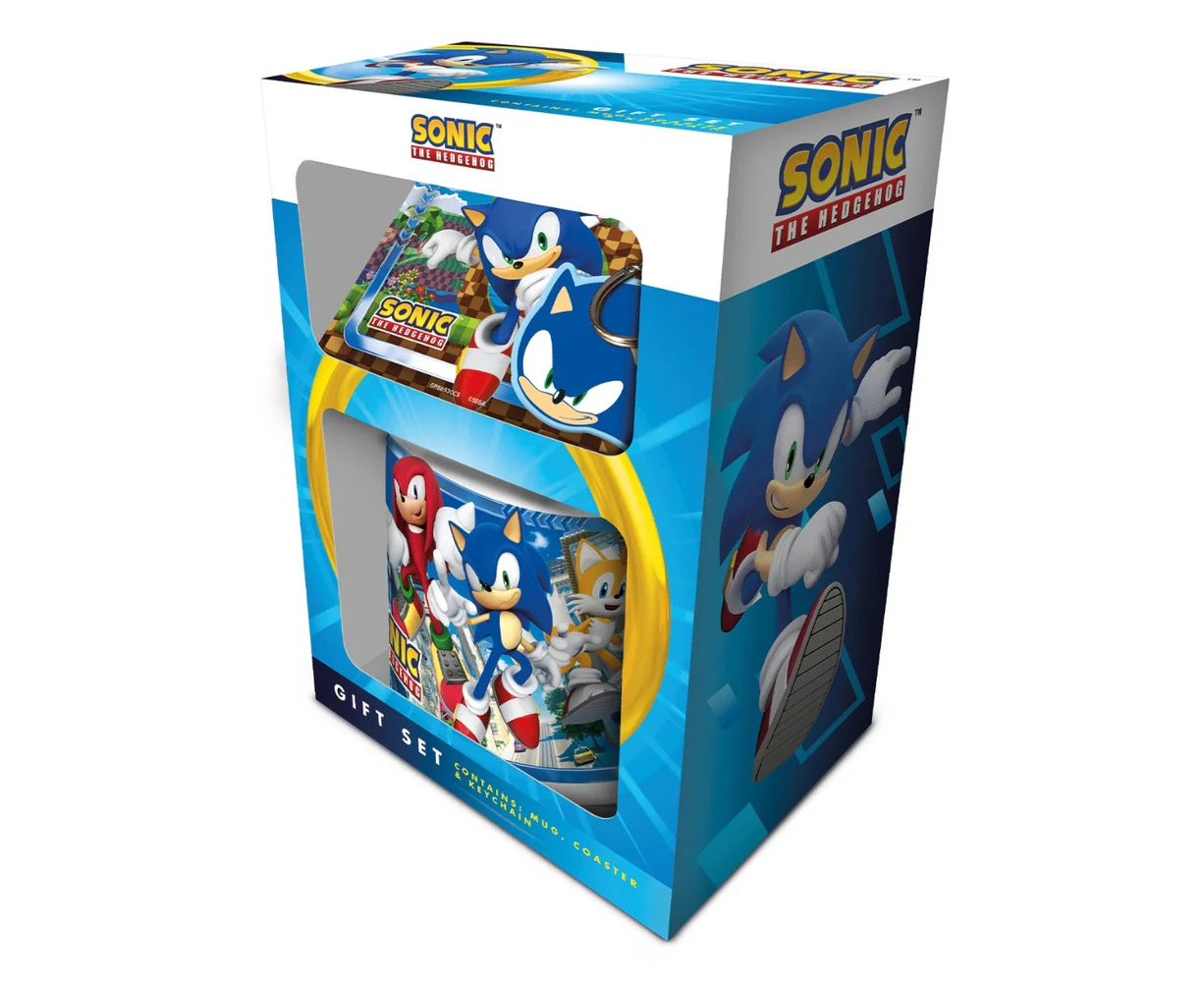 Sonic the Hedgehog Speed Freaks Mug Coaster and Keychain Gift Set