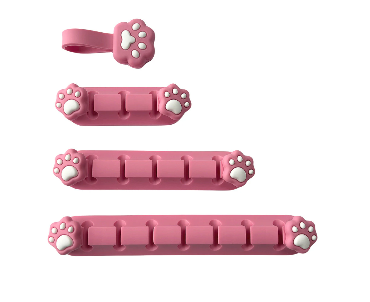 Playmax Paw Print Cable Management (Pink/White)