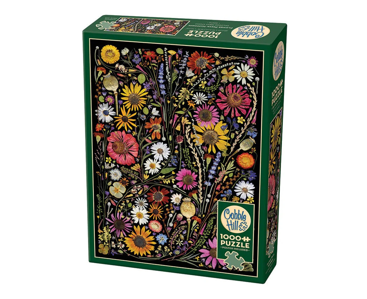 Cobble Hill Flower Press Happiness 1000 Piece Jigsaw Puzzle