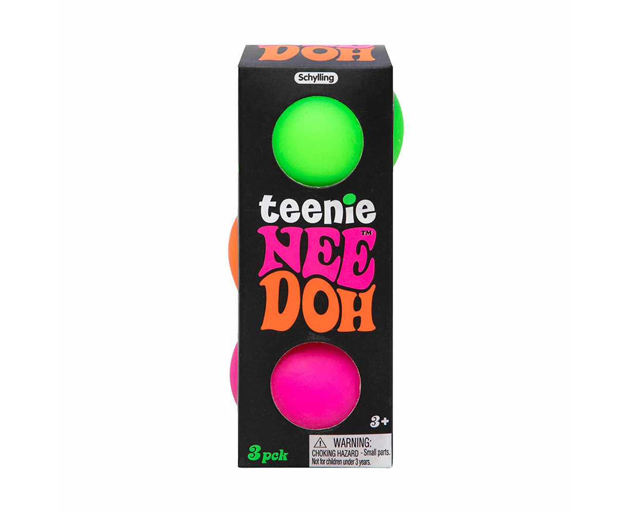 Schylling Teenie NeeDoh Set of 3 Stress Ball Assorted Colours