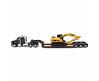 Diecast Masters Kenworth 680 and Lowboy With 590 Wheel Loader 1:87 Scale Diecast Vehicle