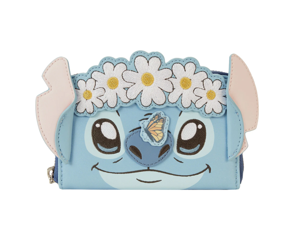 Loungefly Lilo and Stitch Springtime Stitch Cosplay 4 inch Zip-Around Wallet