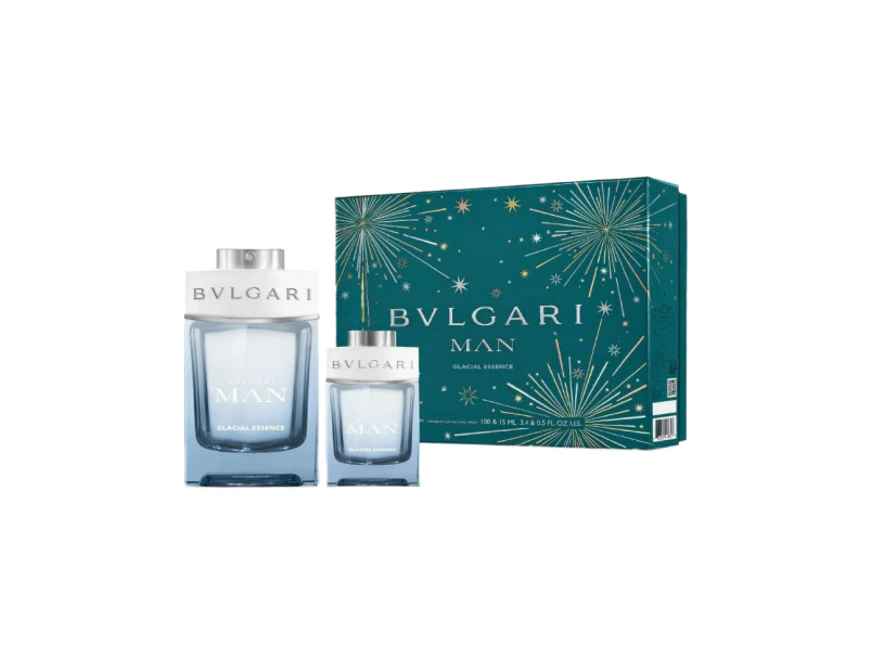 Bvlgari Man Glacial 2 Piece 100ml Eau De Parfum