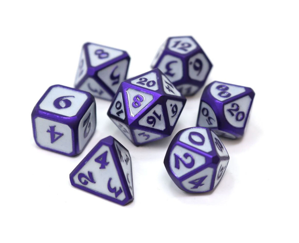 7pc Die Hard Dice Diecast Metal Celestial Harbinger Role Playing Game Dice Set