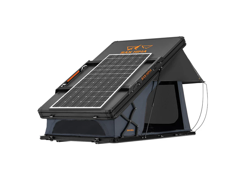 San Hima Kalbarri X Rooftop Tent Hardshell With Ladder 4x4 + 250W Solar Panel