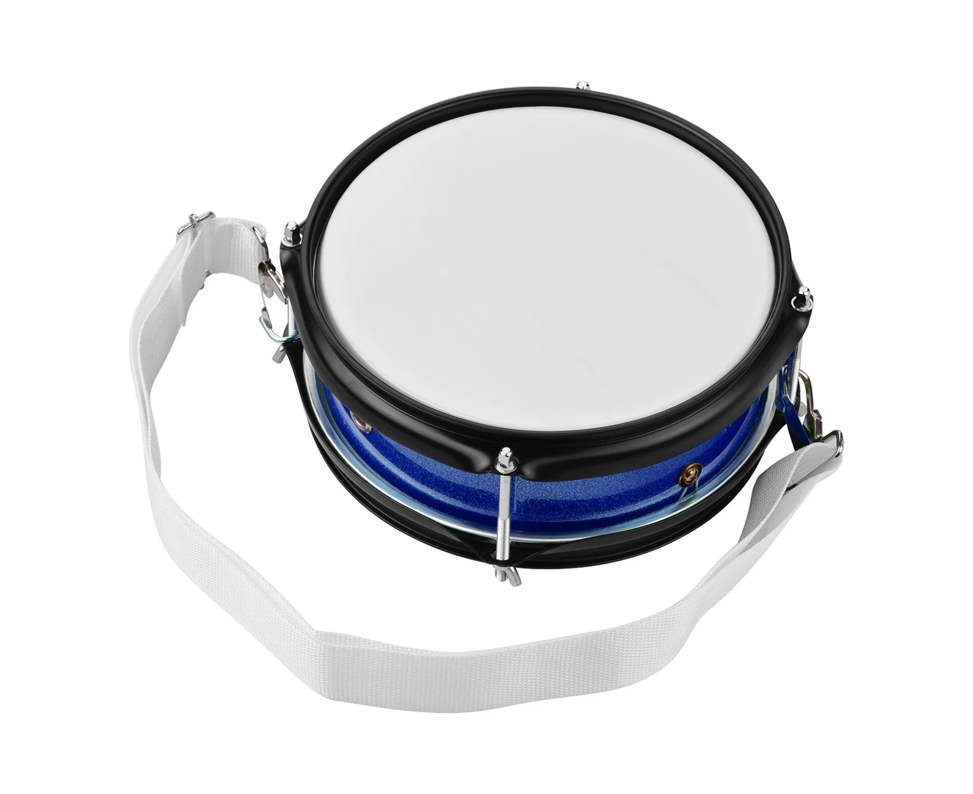 8inch Snare Drum Head with Drumsticks Shoulder Strap Drum Key for Student Band