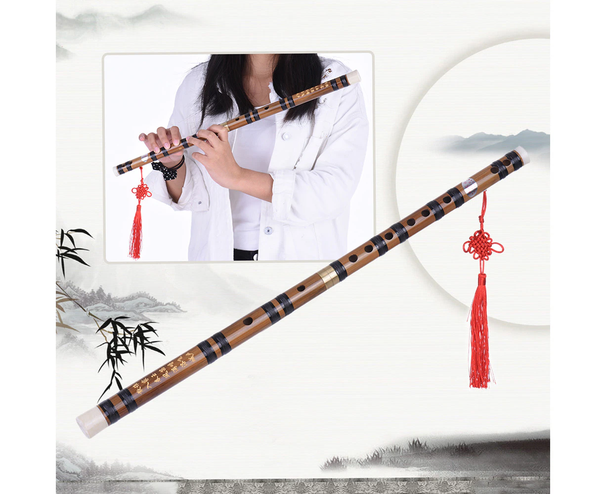 Pluggable Handmade Bitter Bamboo Flute/Dizi Traditional Chinese Musical Woodwind Instrument in E Key for Beginner Study Level