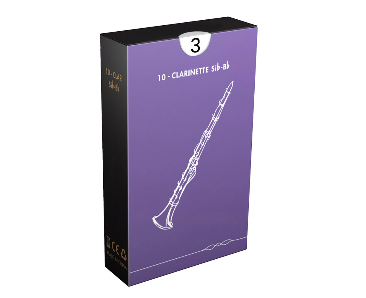 Woodwinds Bb Clarinet Traditional Reeds Strength 3.0, 10pcs/ Box