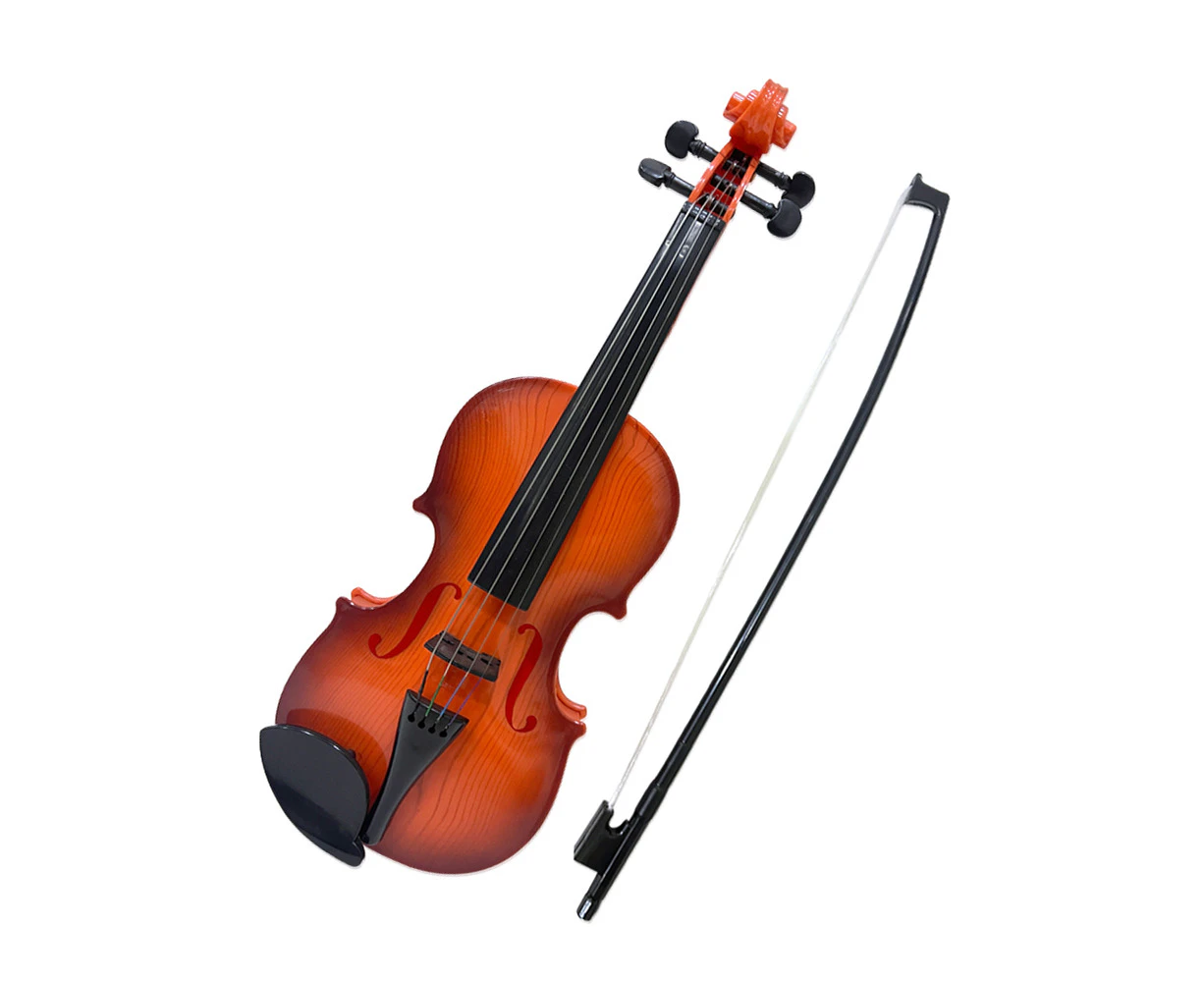 Simulated Violin Music Practice Violin for Beginners Violin Kit Musical Instrument Exquisite Workmanship Performance Props Gifts Adjustable Strings