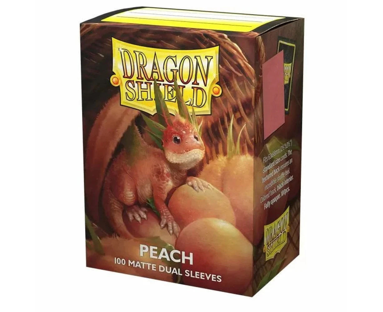 Dragon Shield 100 Standard Size Dual Matte Peach Piip Sleeves